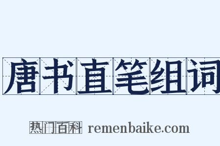 唐书直笔组词是什么意思的图片